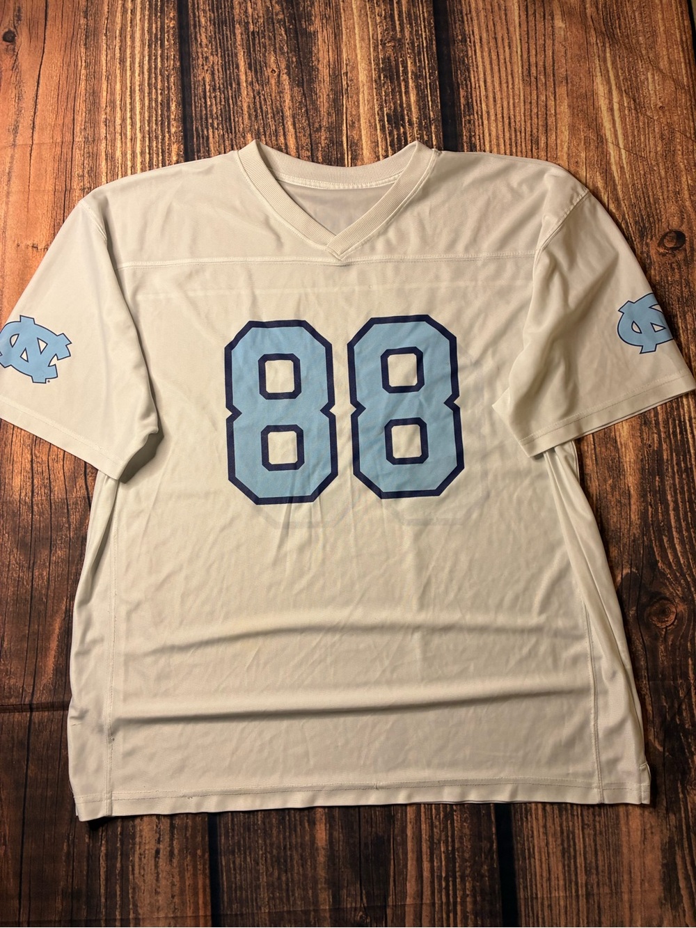 University of North Carolina White Athletic Jersey with Light Blue 88 size XXL